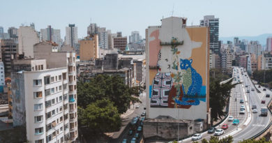 Novo mural em São Paulo foi feito com tinta que ajuda a limpar o ar Novo mural em São Paulo foi feito com tinta que ajuda a limpar o ar
